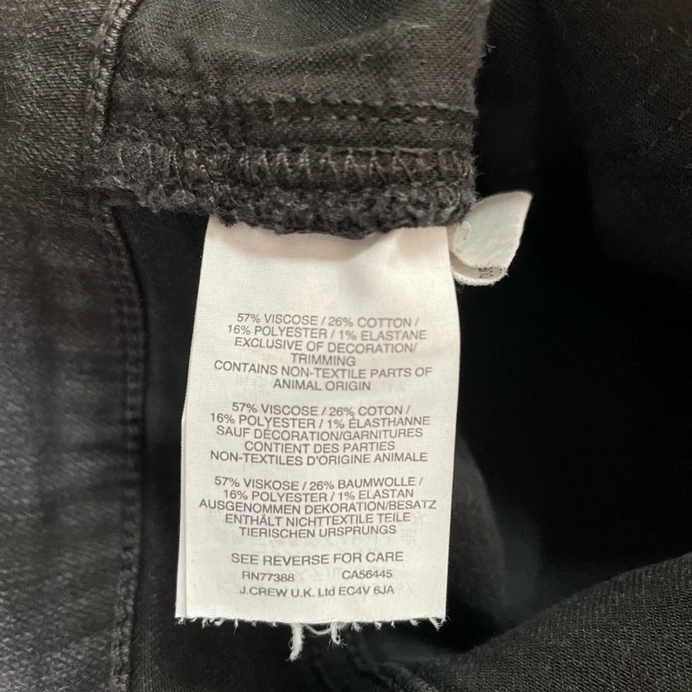 MADEWELL Mid-Rise Roadtripper Skinny Jeans in Black Wash Denim Size 28